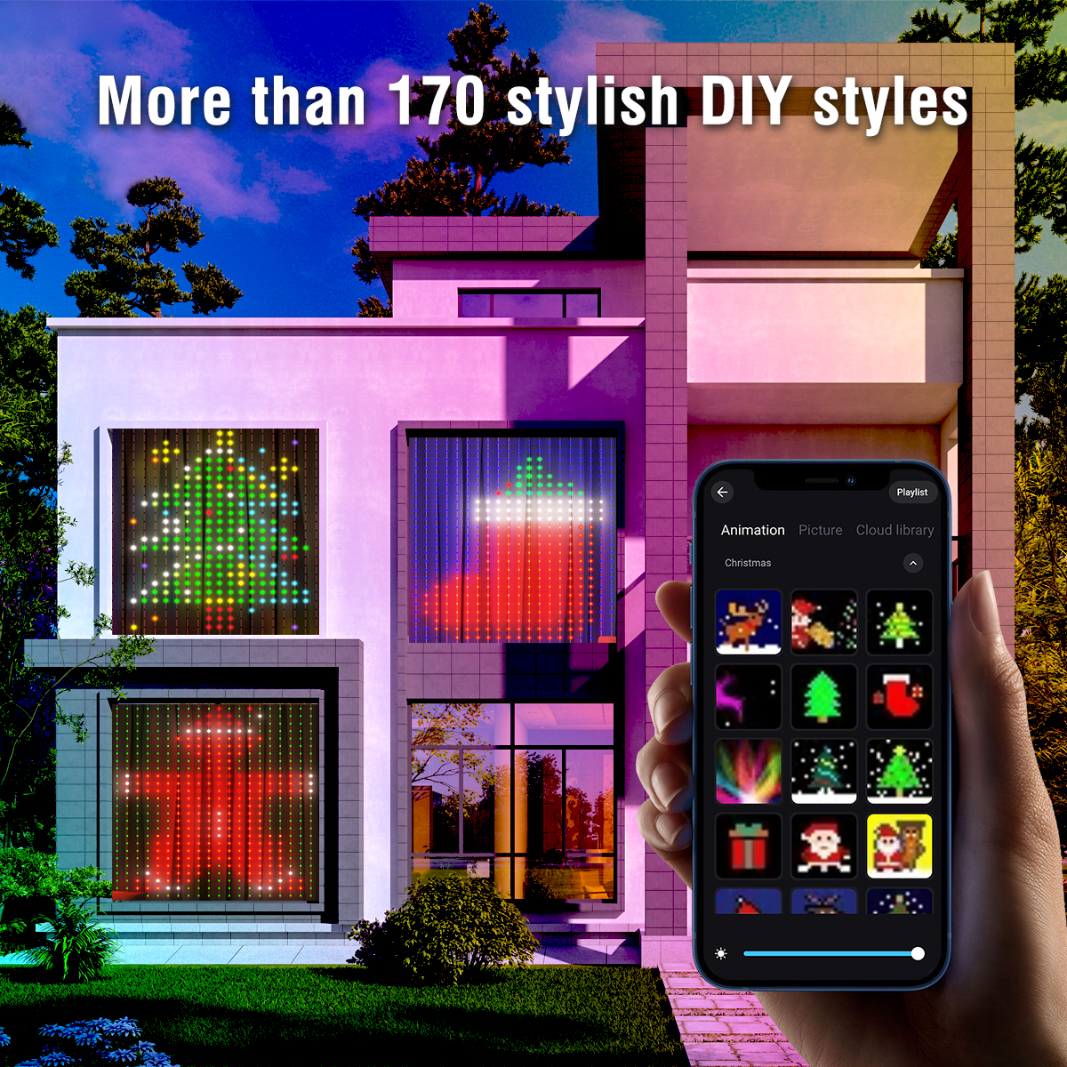 HCP039 DIY皮线窗帘灯串